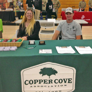 CCA staff Melinda Geisness and Aaron Green at the Sonora Job Fair